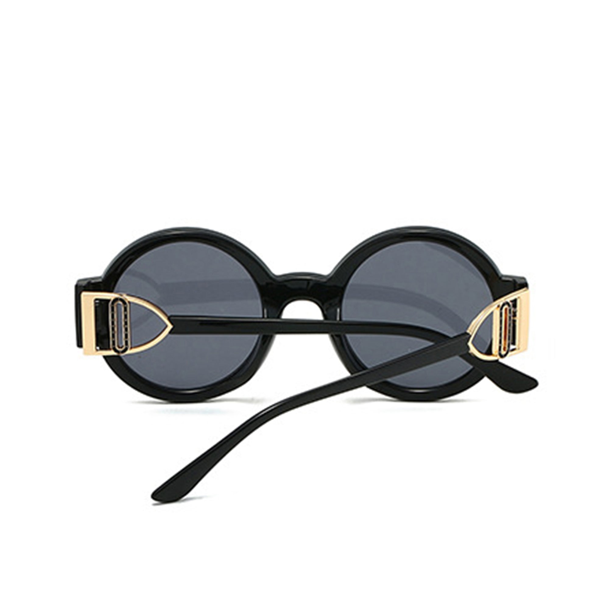 Anna-Kaci Women's Round Frame Sunglasses with Gold Temple Hardware and UV400 Lenses for Retro Modern Style