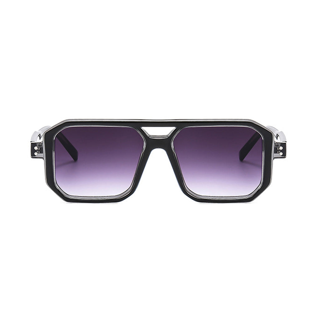 Anna-Kaci Unisex Oversized Angular Shield Sunglasses with Gradient Lenses and Bold Frame Design for Modern Street Style