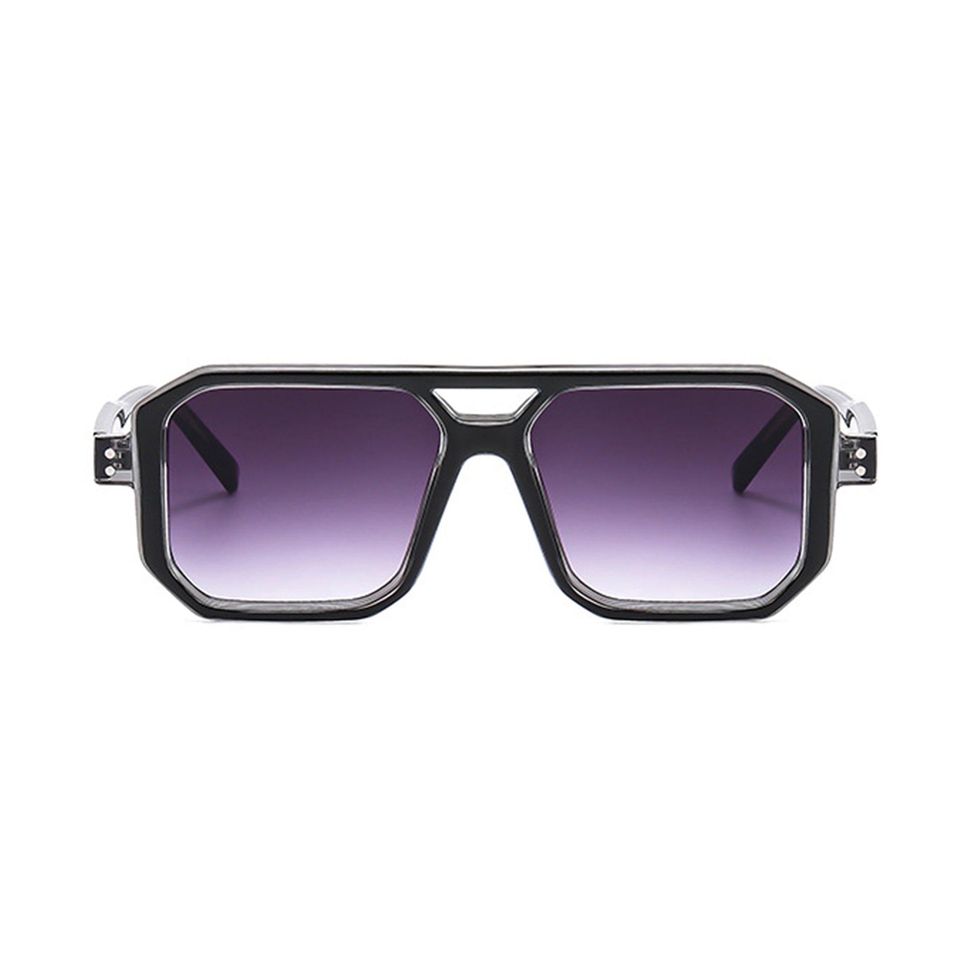 Anna-Kaci Unisex Oversized Angular Shield Sunglasses with Gradient Lenses and Bold Frame Design for Modern Street Style