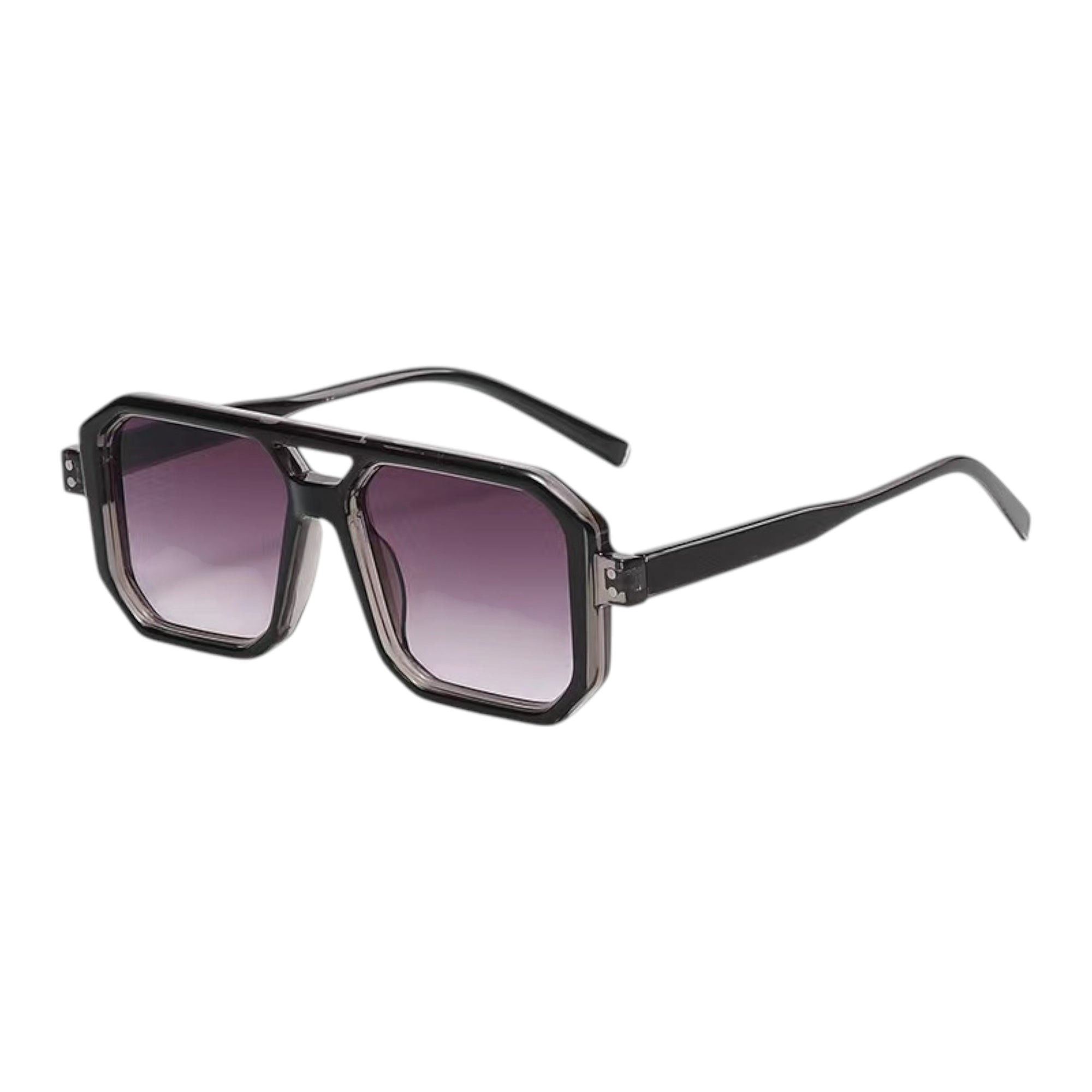 Anna-Kaci Unisex Oversized Angular Shield Sunglasses with Gradient Lenses and Bold Frame Design for Modern Street Style