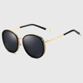 Anna-Kaci Women's Retro Round Metal & PC Polarized Sunglasses