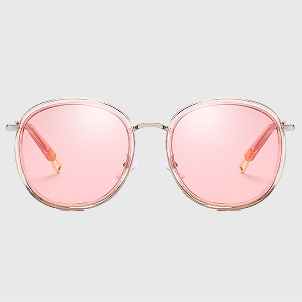 Anna-Kaci Women's Retro Round Metal & PC Polarized Sunglasses
