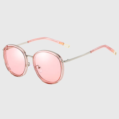 Anna-Kaci Women's Retro Round Metal & PC Polarized Sunglasses