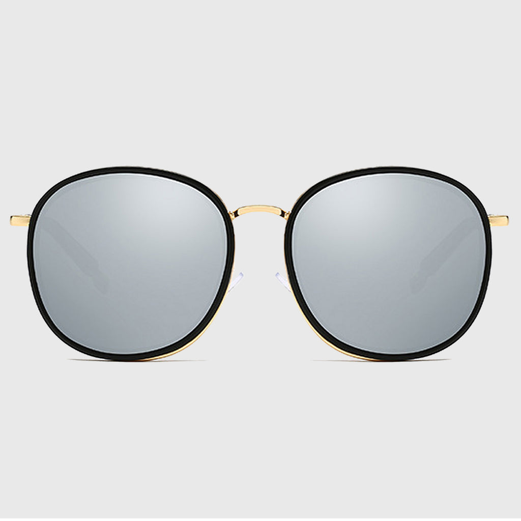 Anna-Kaci Women's Retro Round Metal & PC Polarized Sunglasses
