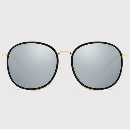 Anna-Kaci Women's Retro Round Metal & PC Polarized Sunglasses