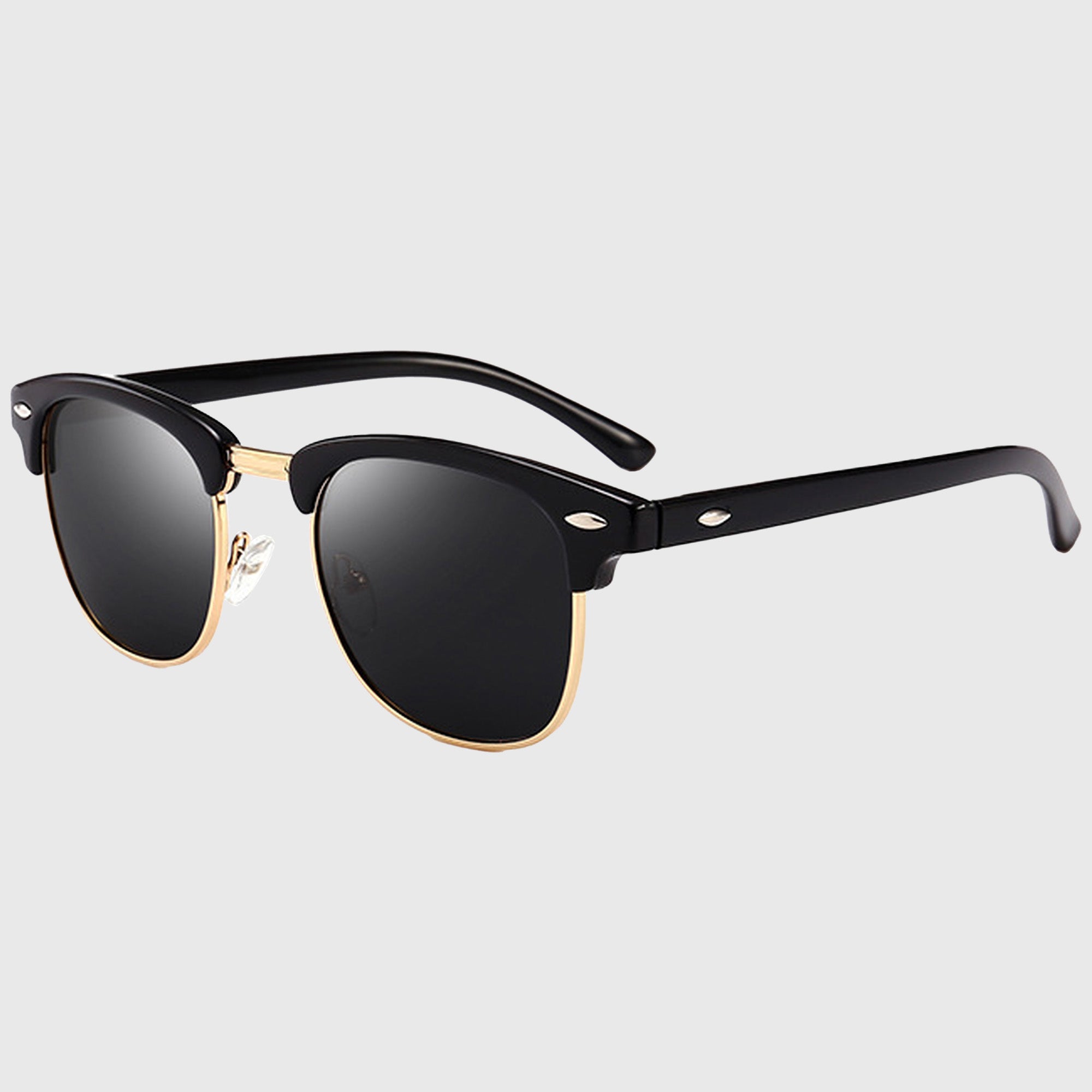 Anna-Kaci Men's Polarized Clubmaster Sunglasses-Metal & PC Frame Retro Style Shades
