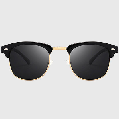 Anna-Kaci Men's Polarized Clubmaster Sunglasses-Metal & PC Frame Retro Style Shades