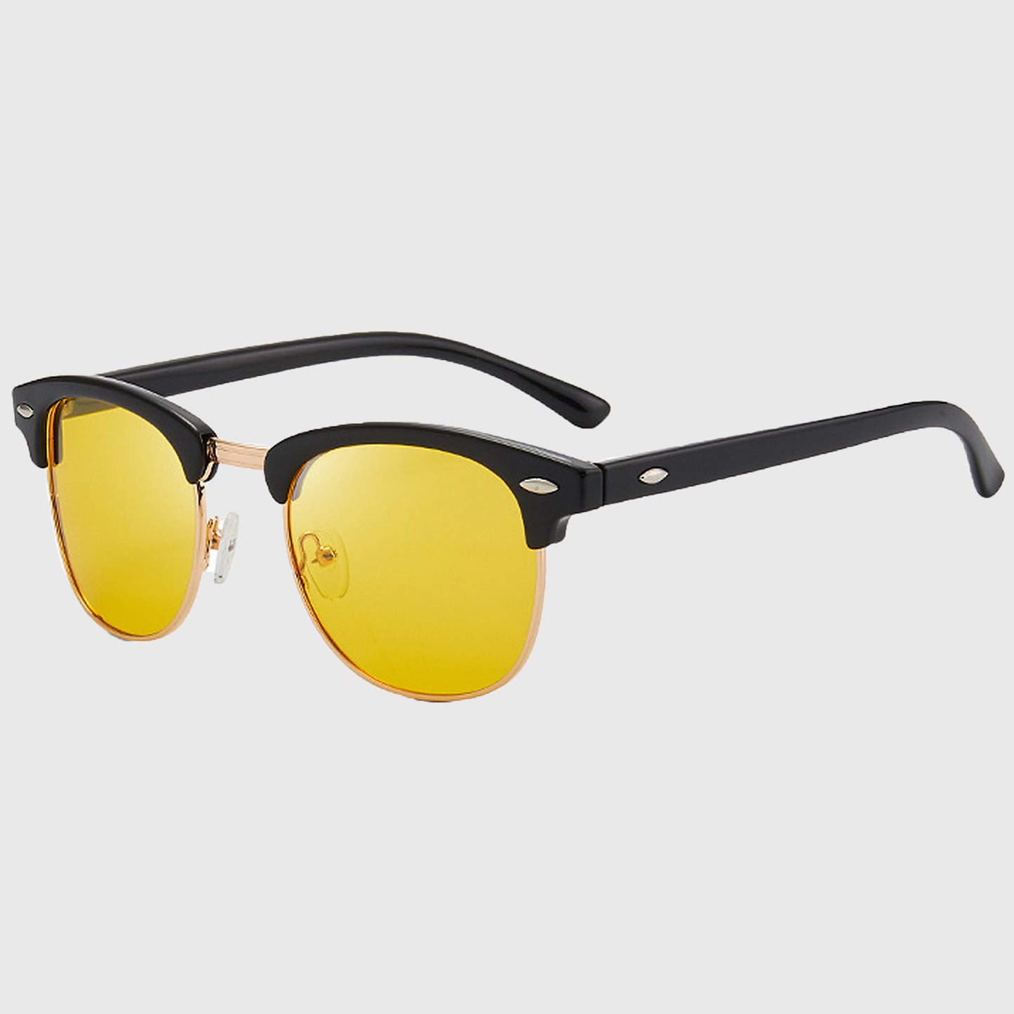 Anna-Kaci Men's Polarized Clubmaster Sunglasses-Metal & PC Frame Retro Style Shades