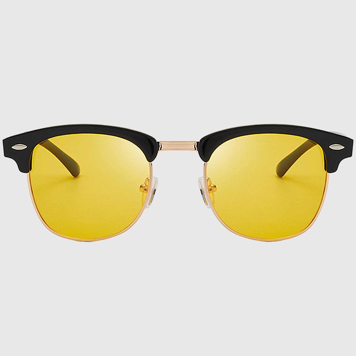 Anna-Kaci Men's Polarized Clubmaster Sunglasses-Metal & PC Frame Retro Style Shades