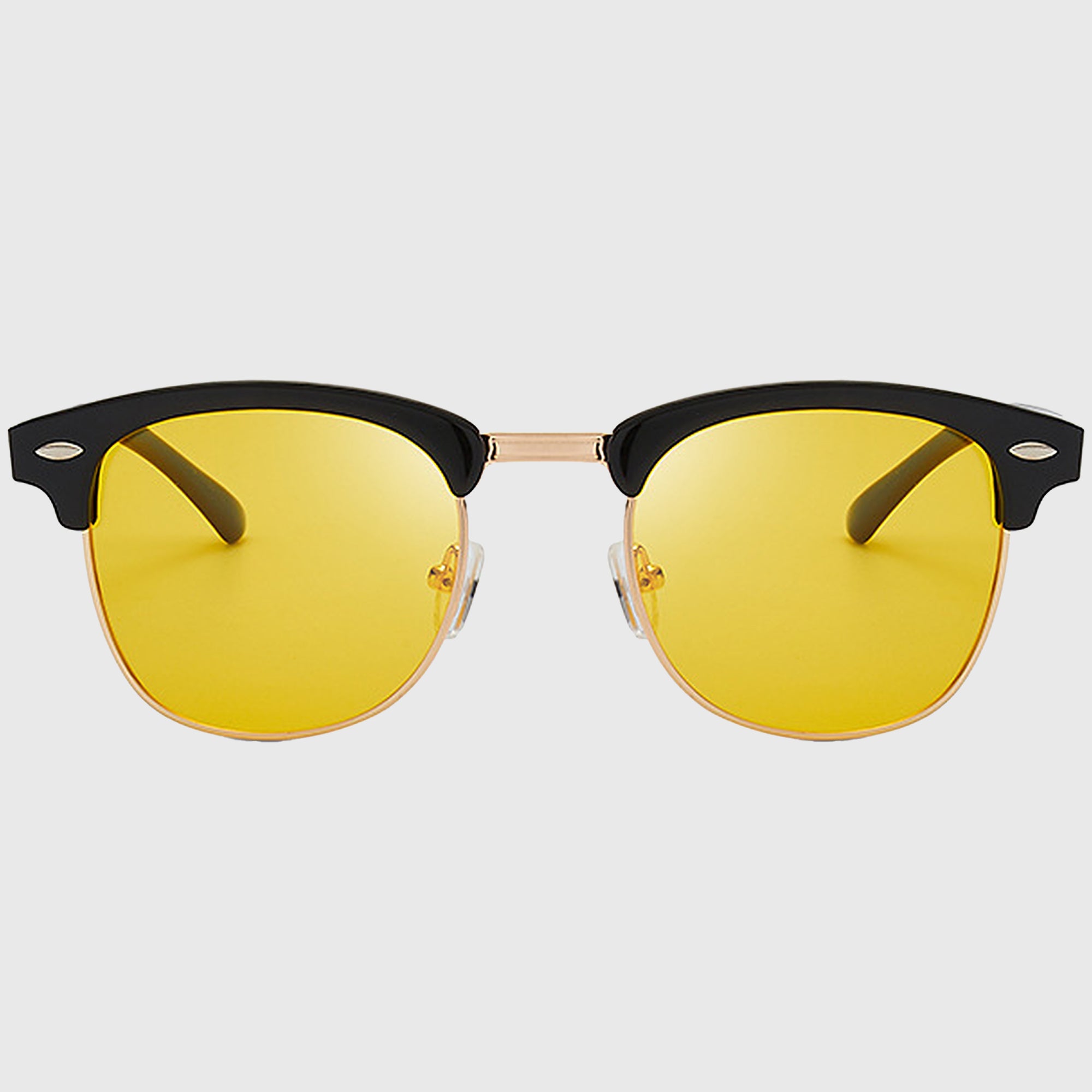 Anna-Kaci Men's Polarized Clubmaster Sunglasses-Metal & PC Frame Retro Style Shades