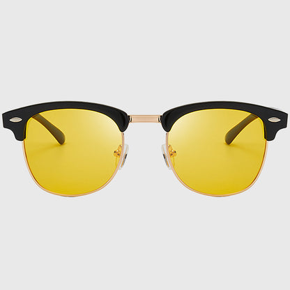 Anna-Kaci Men's Polarized Clubmaster Sunglasses-Metal & PC Frame Retro Style Shades