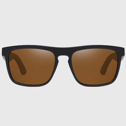 Anna-Kaci Men's Wooden Frame Polarized Sunglasses-UV400 Protection