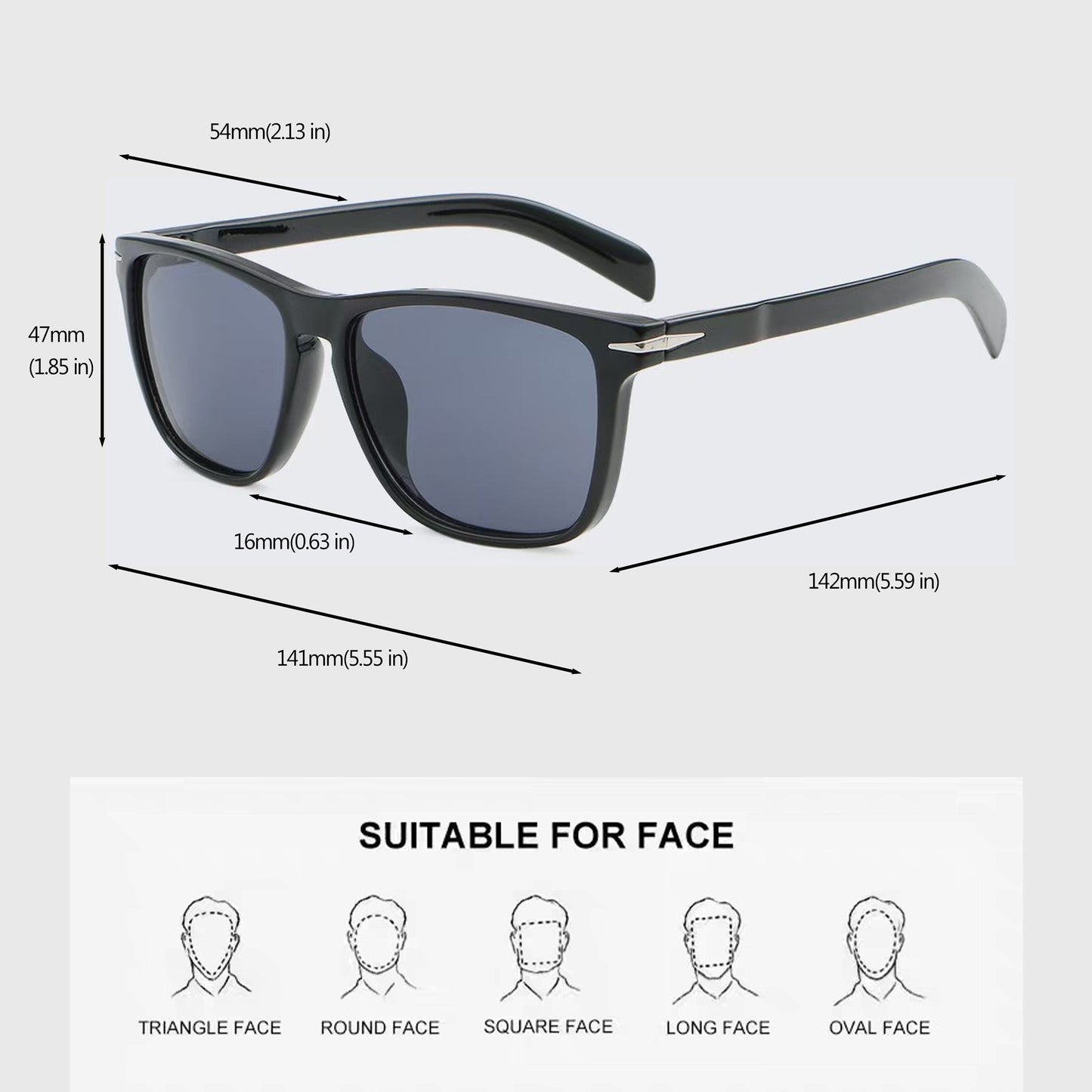 Anna-Kaci Unisex Polarized Sunglasses-Lightweight for Men & Women