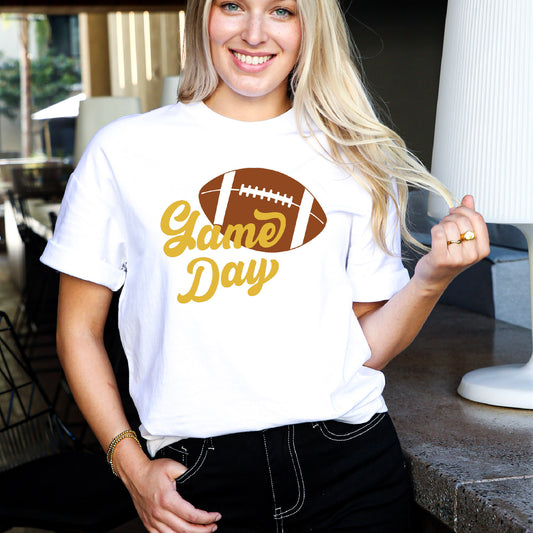 Golden Football Game Day Tee
