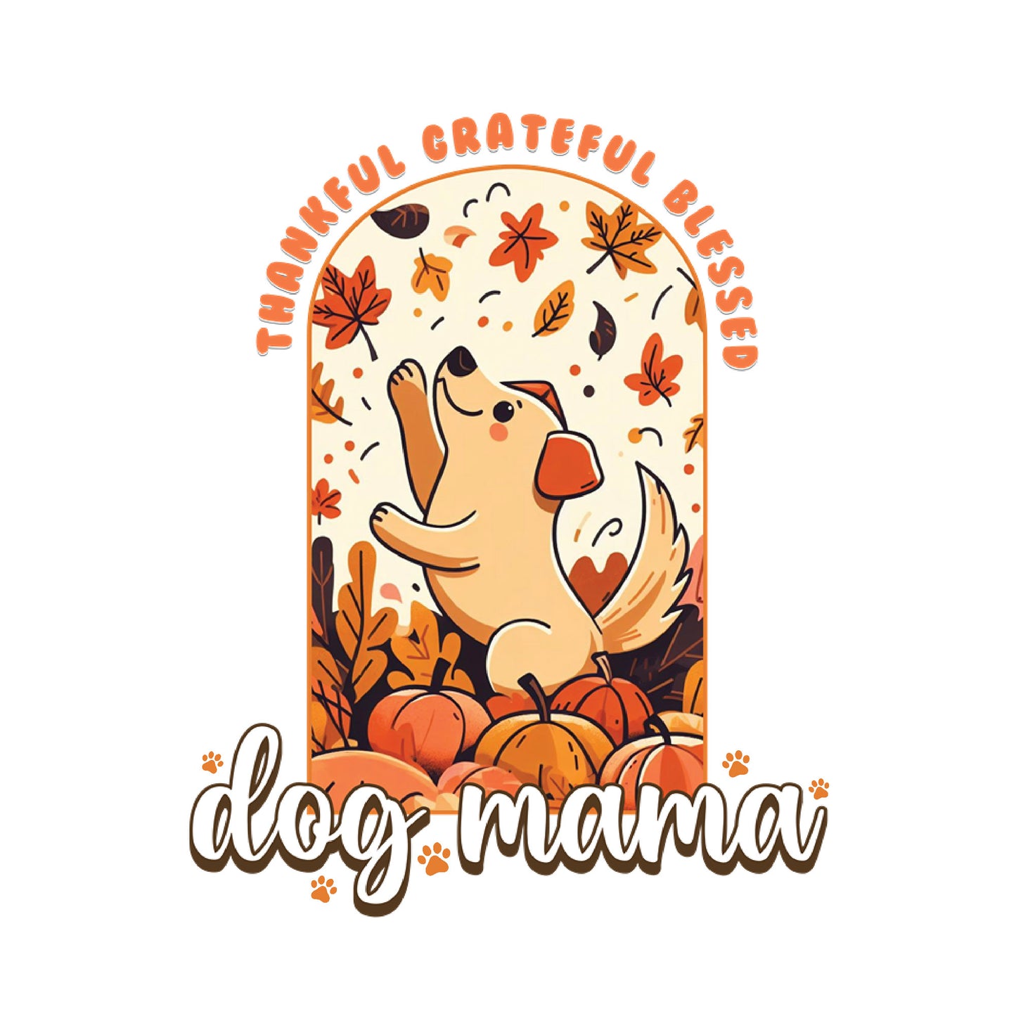 "Thankful Grateful Blessed" Dog & Autumn Delight Tee