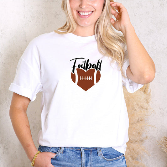Touchdown Passion: USA Heartbeat Football Tee