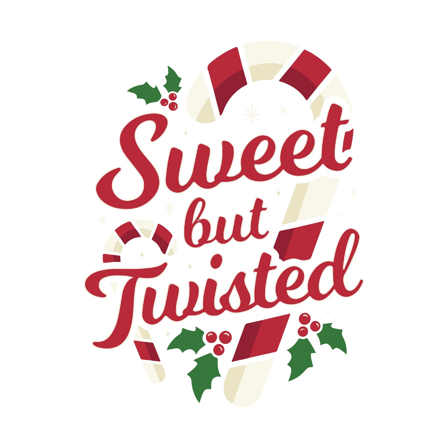 Sugar & Spiral: 'Sweet but Twisted' Festive Candy Cane Tee