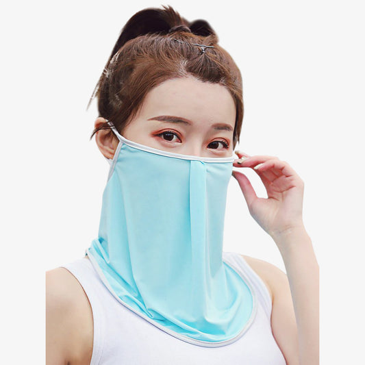 Anna-Kaci Women's Lightweight Face Cover Scarf with Ear Loops