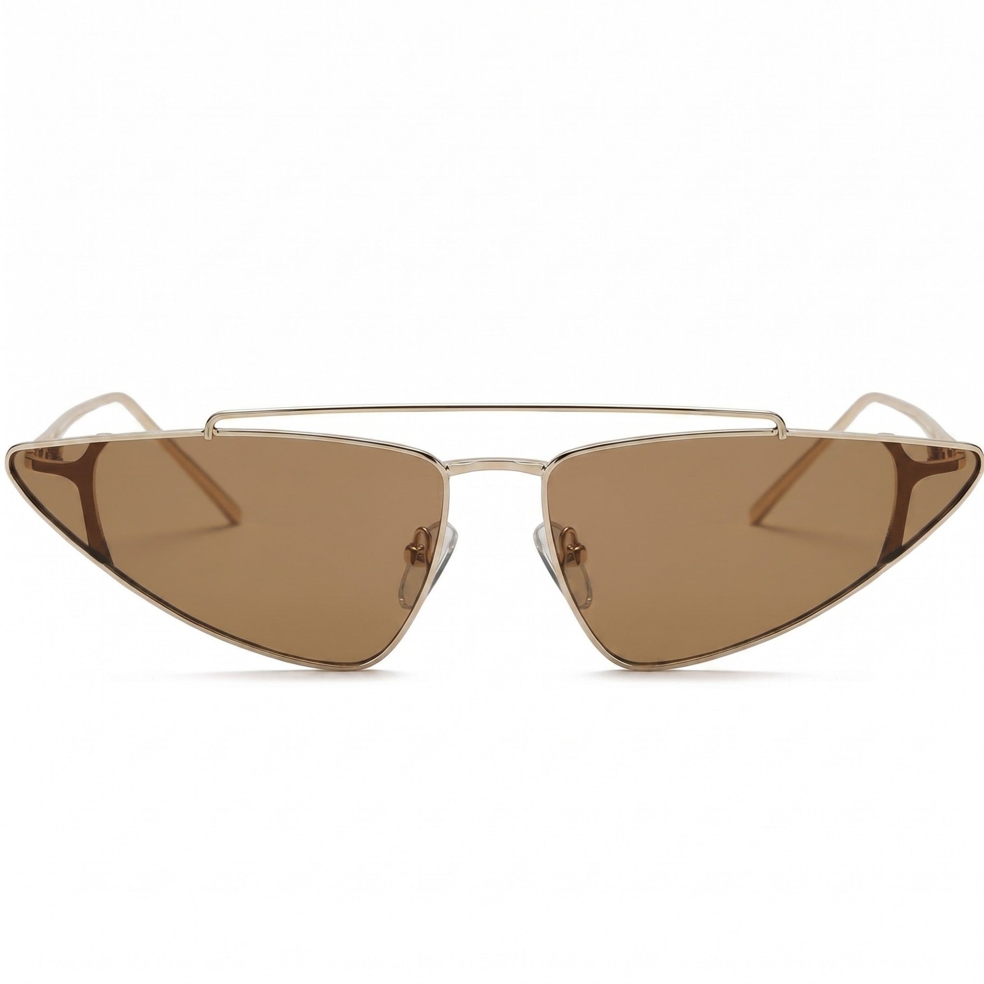 Anna-Kaci Women's Triangle Cat Eye Sunglasses Retro Oversized Geometric Frame Fashionable Designer Inspired Eyewear