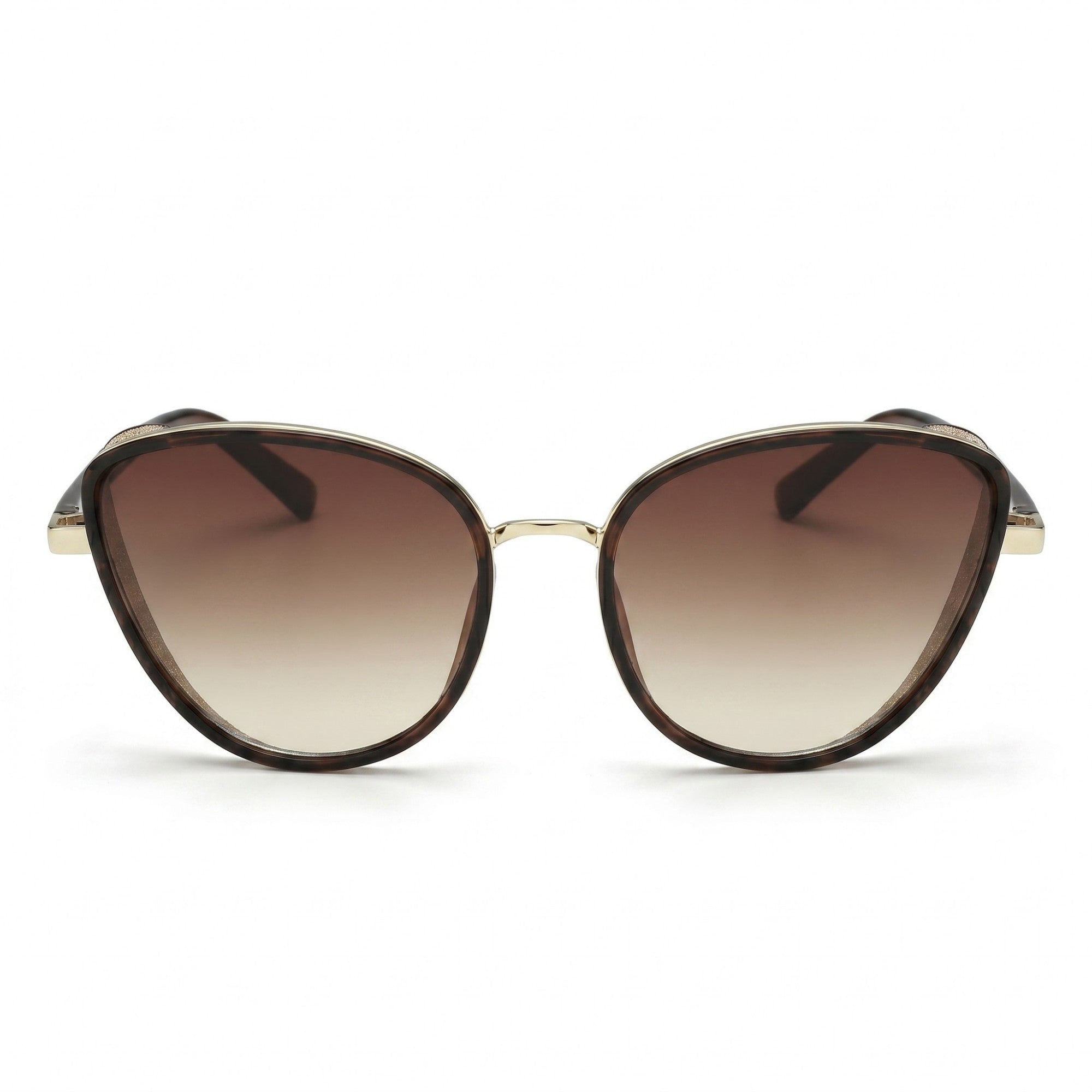 Anna-Kaci Women's Cat Eye Oversized Round Sunglasses with Gradient Lens and Tortoise Frame