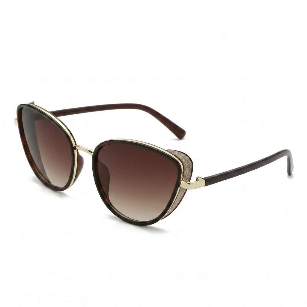 Anna-Kaci Women's Cat Eye Oversized Round Sunglasses with Gradient Lens and Tortoise Frame
