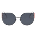 Anna-Kaci Women's Round Cat Eye Sunglasses Fashionable Retro Vintage Inspired Frame Stylish Lenses Perfect Accessory