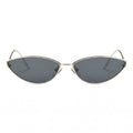 Anna-Kaci Women's Sleek Cat-Eye Sunglasses with Slim Metal Temples and Stylish Lenses