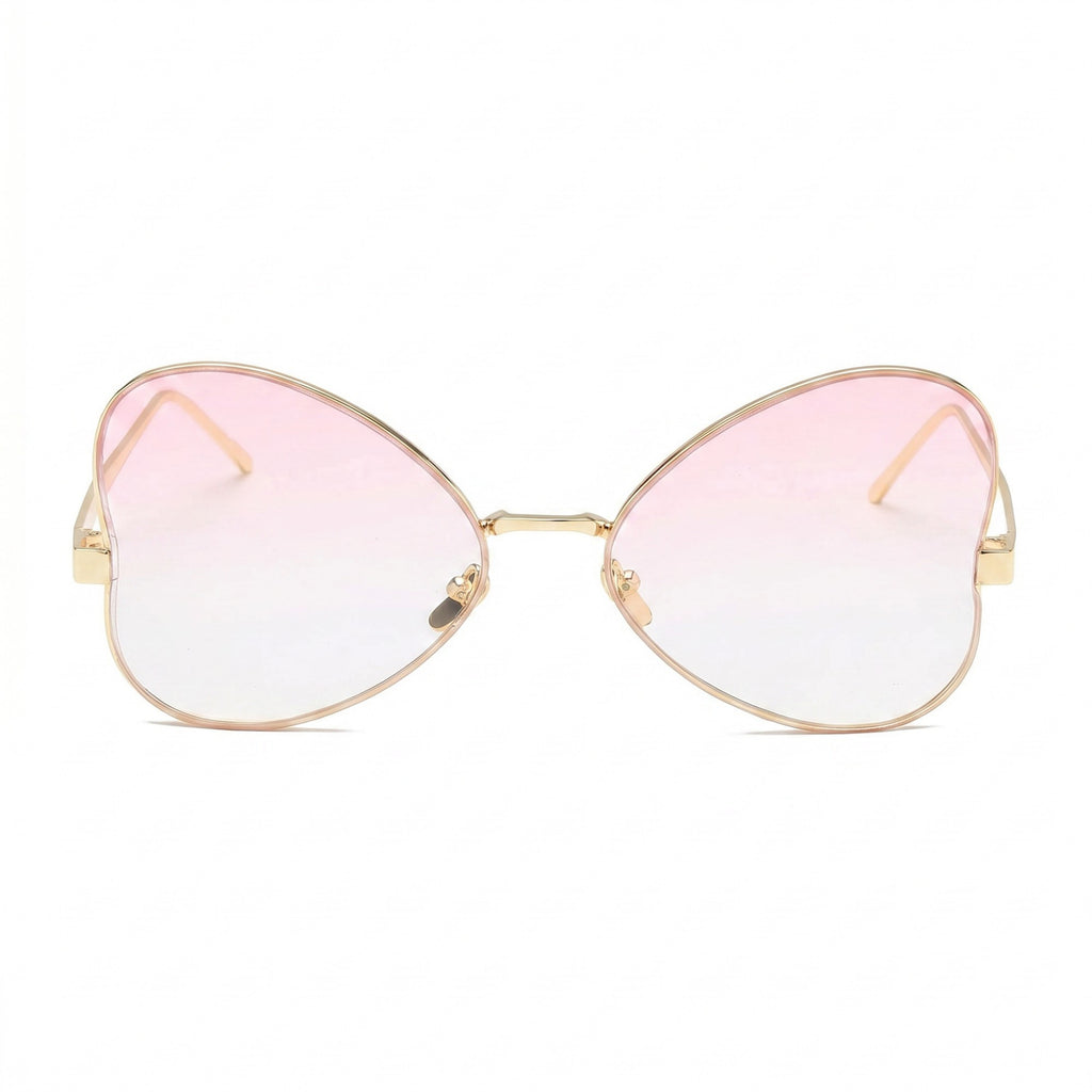 Anna-Kaci Women's Round Oval Fashion Polarized Sunglasses with Lightweight Metal Frame and Gradient Lenses