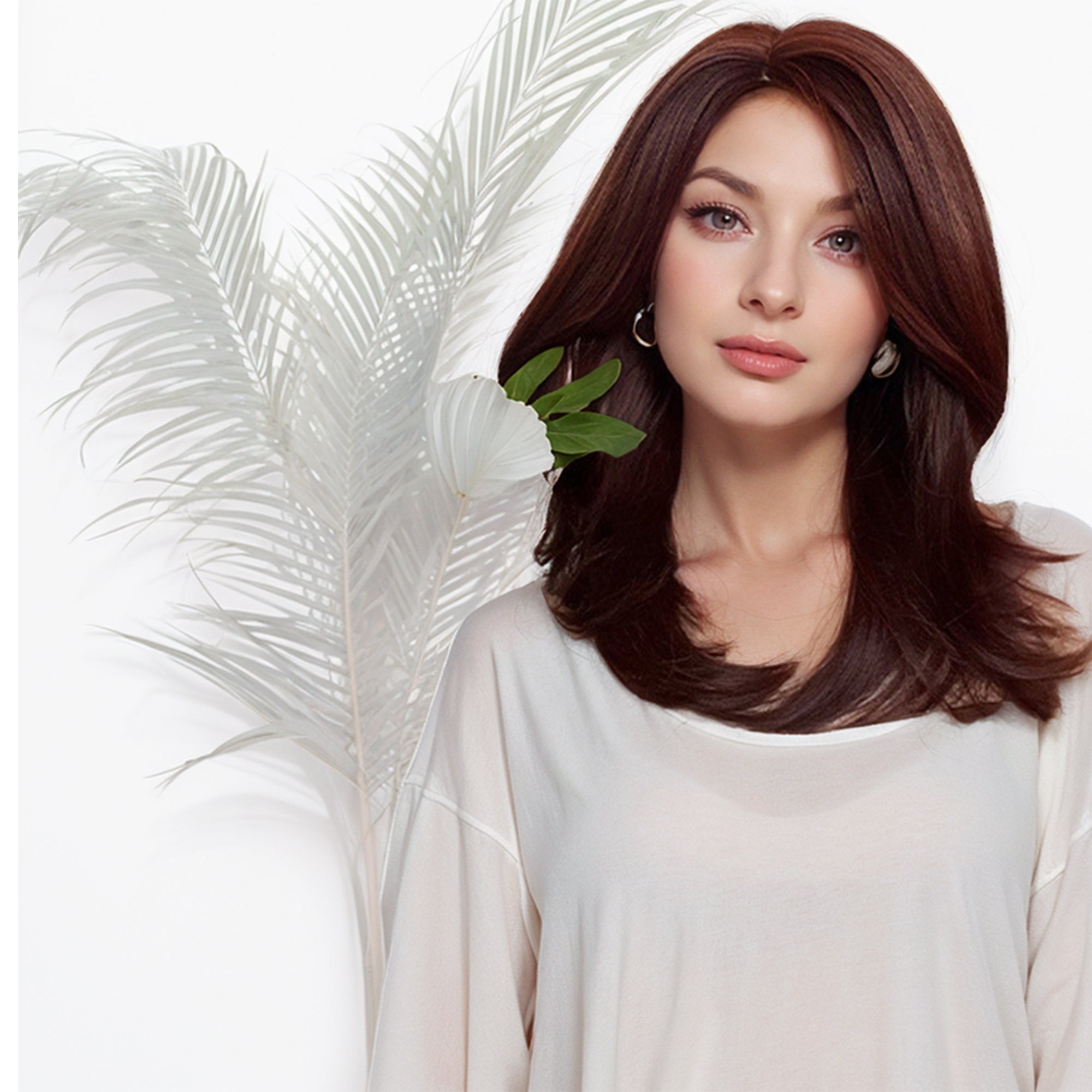 Alilang 11 Inch Layered Curly Wig with Curtain Bangs Synthetic Wavy Wig for Women Hair Wig for Daily