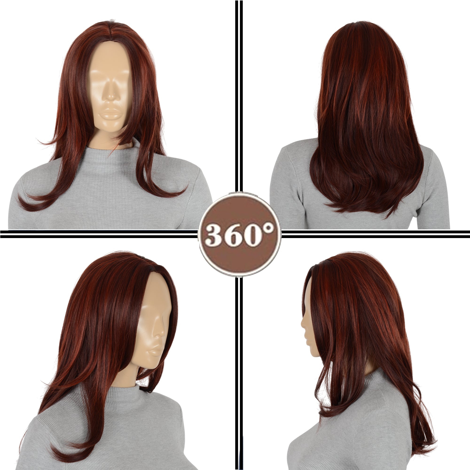 Alilang 11 Inch Layered Curly Wig with Curtain Bangs Synthetic Wavy Wig for Women Hair Wig for Daily