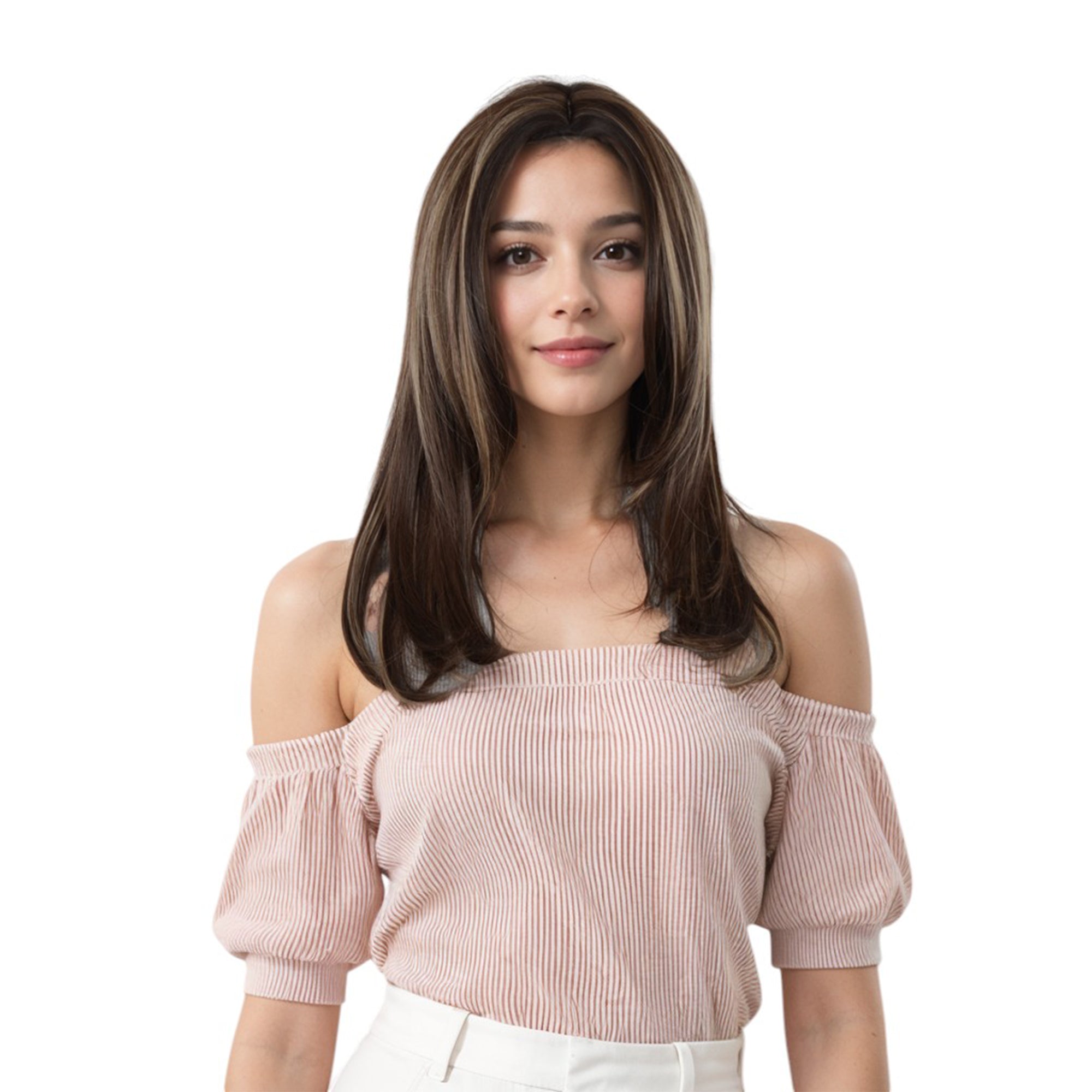 Alilang 11 Inch Layered Curly Wig with Curtain Bangs Synthetic Wavy Wig for Women Hair Wig for Daily