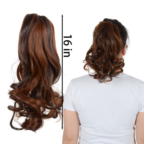 Alilang Claw Clip Curly Ponytail Extension 9 Inch Long Curly Wavy Hairpiece  Synthetic Clip-In Ponytail for Women Daily Wear
