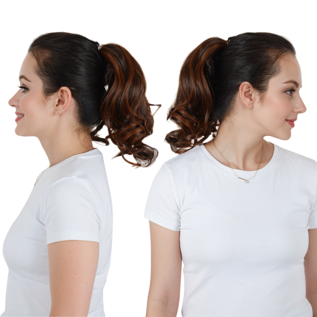 Alilang Claw Clip Curly Ponytail Extension 9 Inch Long Curly Wavy Hairpiece  Synthetic Clip-In Ponytail for Women Daily Wear
