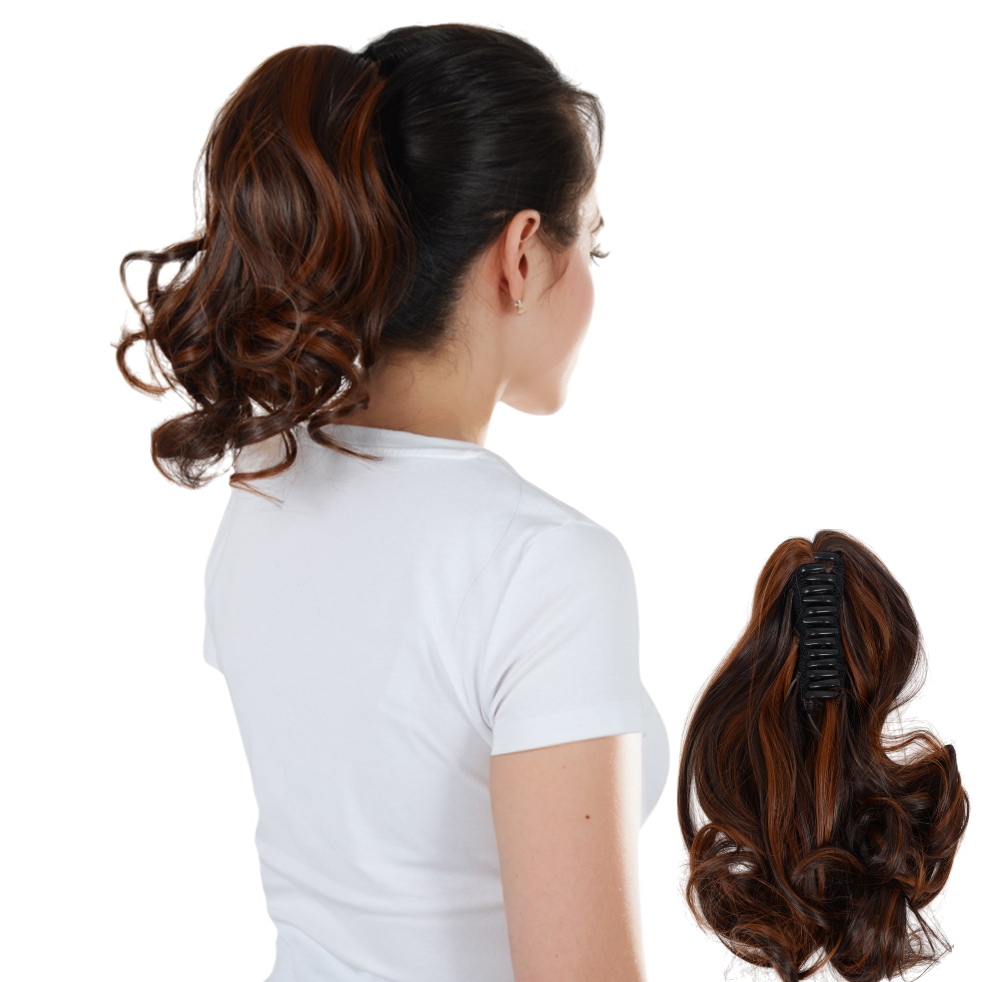 Alilang Claw Clip Curly Ponytail Extension 9 Inch Long Curly Wavy Hairpiece  Synthetic Clip-In Ponytail for Women Daily Wear