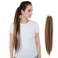 Alilang 24 Inch Long Straight Ponytail Extension Elastic Ring Long Straight Hair For Daily and Special Occasions