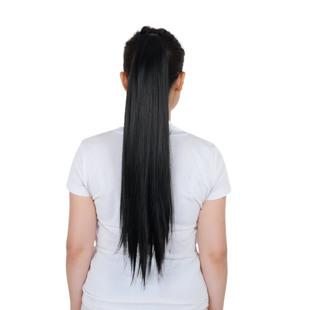 Alilang Claw Clip Long Straight Ponytail Extension Natural-Looking Hairpiece 24 Inch