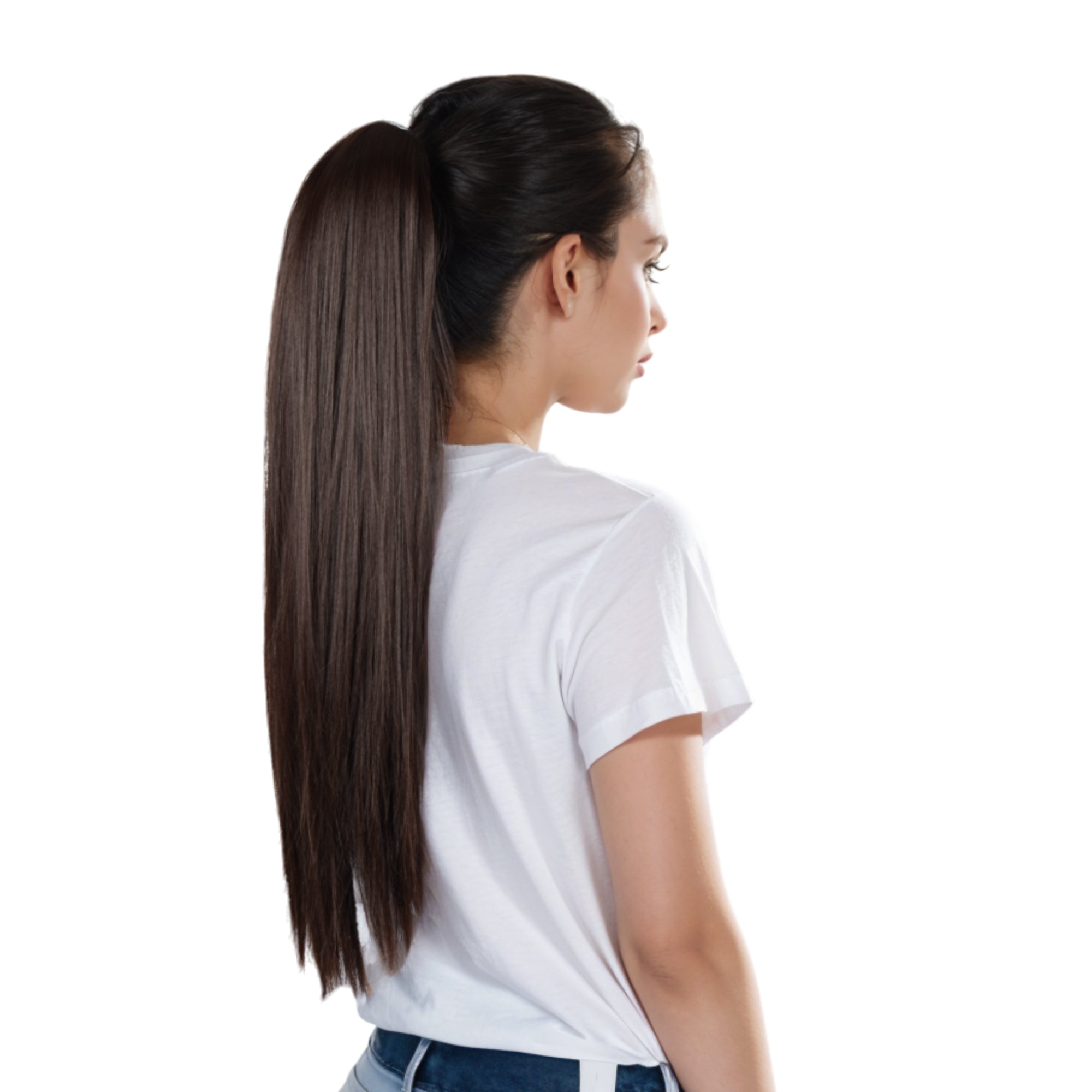 Alilang Claw Clip Long Straight Ponytail Extension Natural-Looking Hairpiece 24 Inch