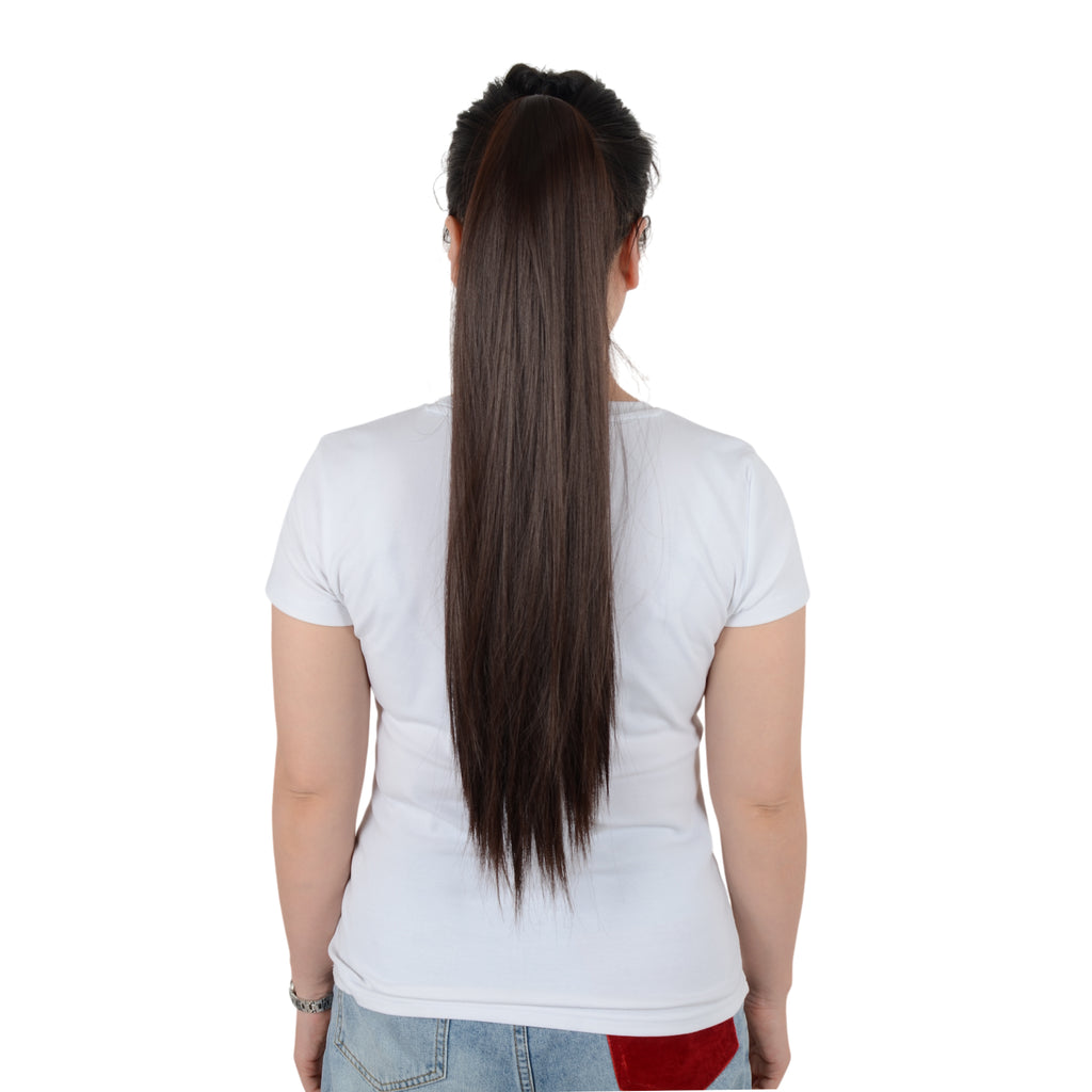 Alilang Claw Clip Long Straight Ponytail Extension Natural-Looking Hairpiece 24 Inch
