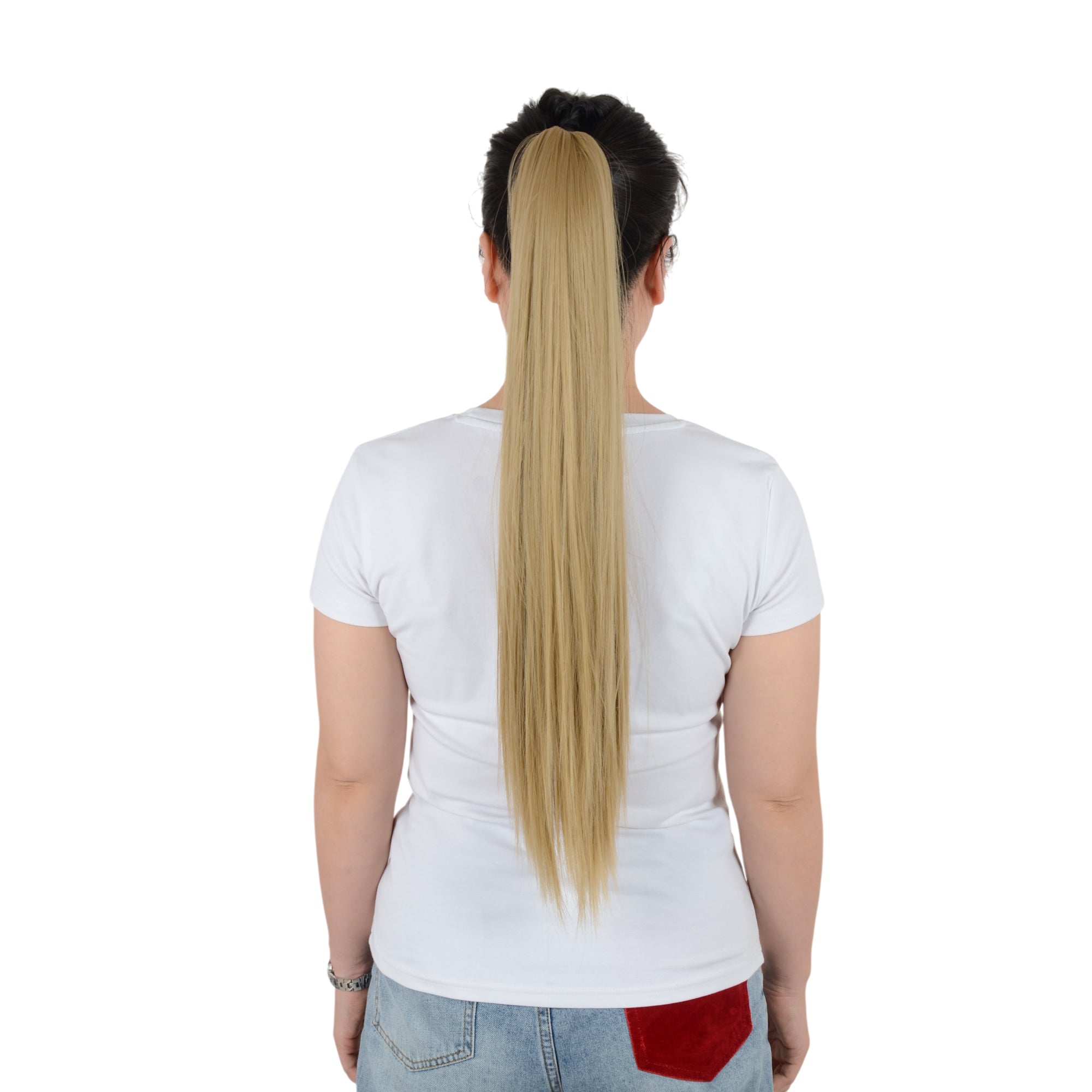 Alilang Claw Clip Long Straight Ponytail Extension Natural-Looking Hairpiece 24 Inch