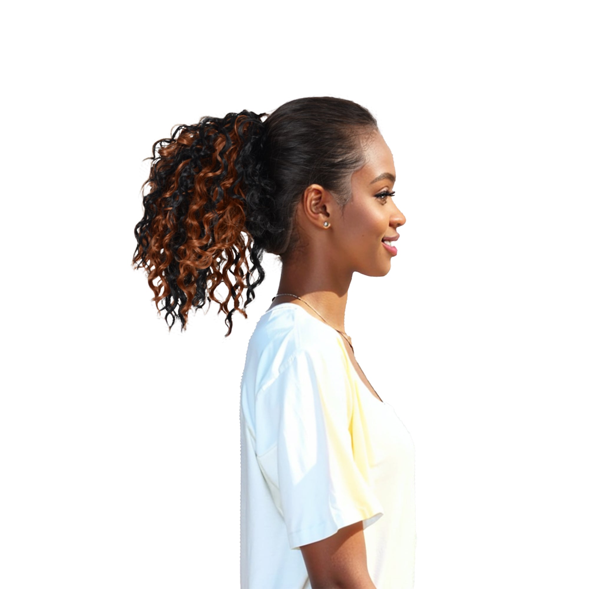 Alilang 10 Inch Short Curly Drawstring Ponytail Extension for Women Synthetic Clip-In Ponytail Hairpiece for Daily Use