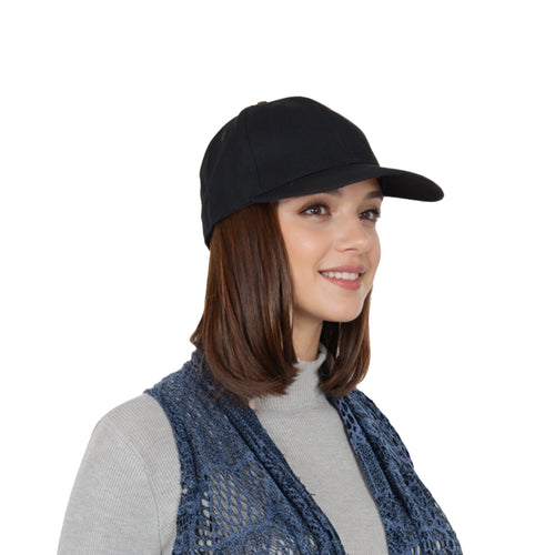 Alilang Adjustable Short Hair Wig Baseball Cap for Women with Natural Looking 10 Inch Bob Hairpiece for Outdoor and Daily Wear
