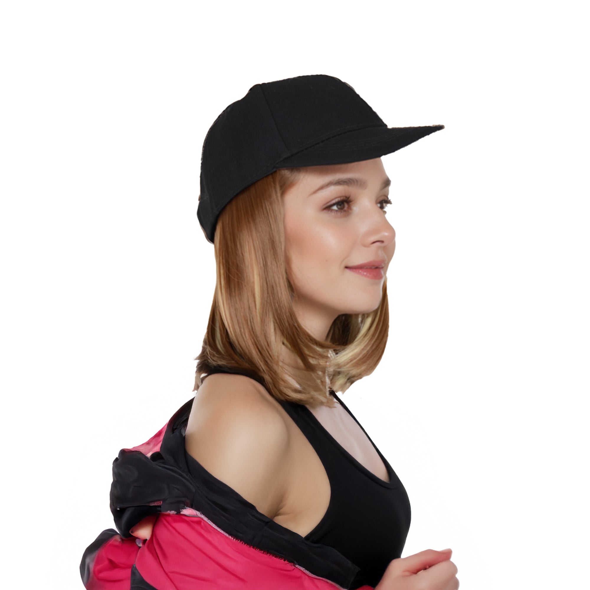 Alilang Adjustable Short Hair Wig Baseball Cap for Women with Natural Looking 10 Inch Bob Hairpiece for Outdoor and Daily Wear