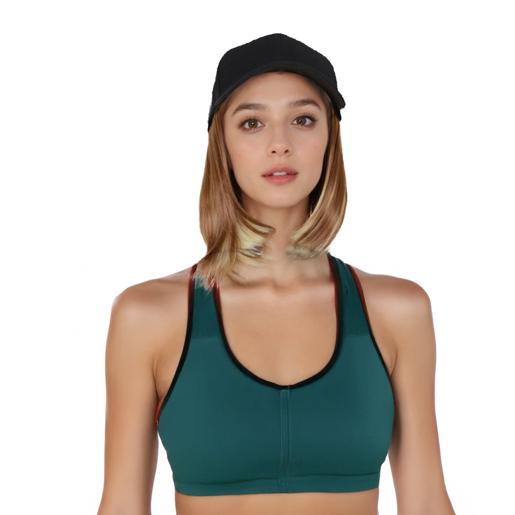 Alilang Adjustable Short Hair Wig Baseball Cap for Women with Natural Looking 10 Inch Bob Hairpiece for Outdoor and Daily Wear