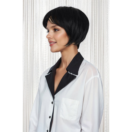 Alilang 11 Inch Short Layered Pixie Cut Wigs for Women Synthetic Layered Highlight Wigs with Bangs for Styling
