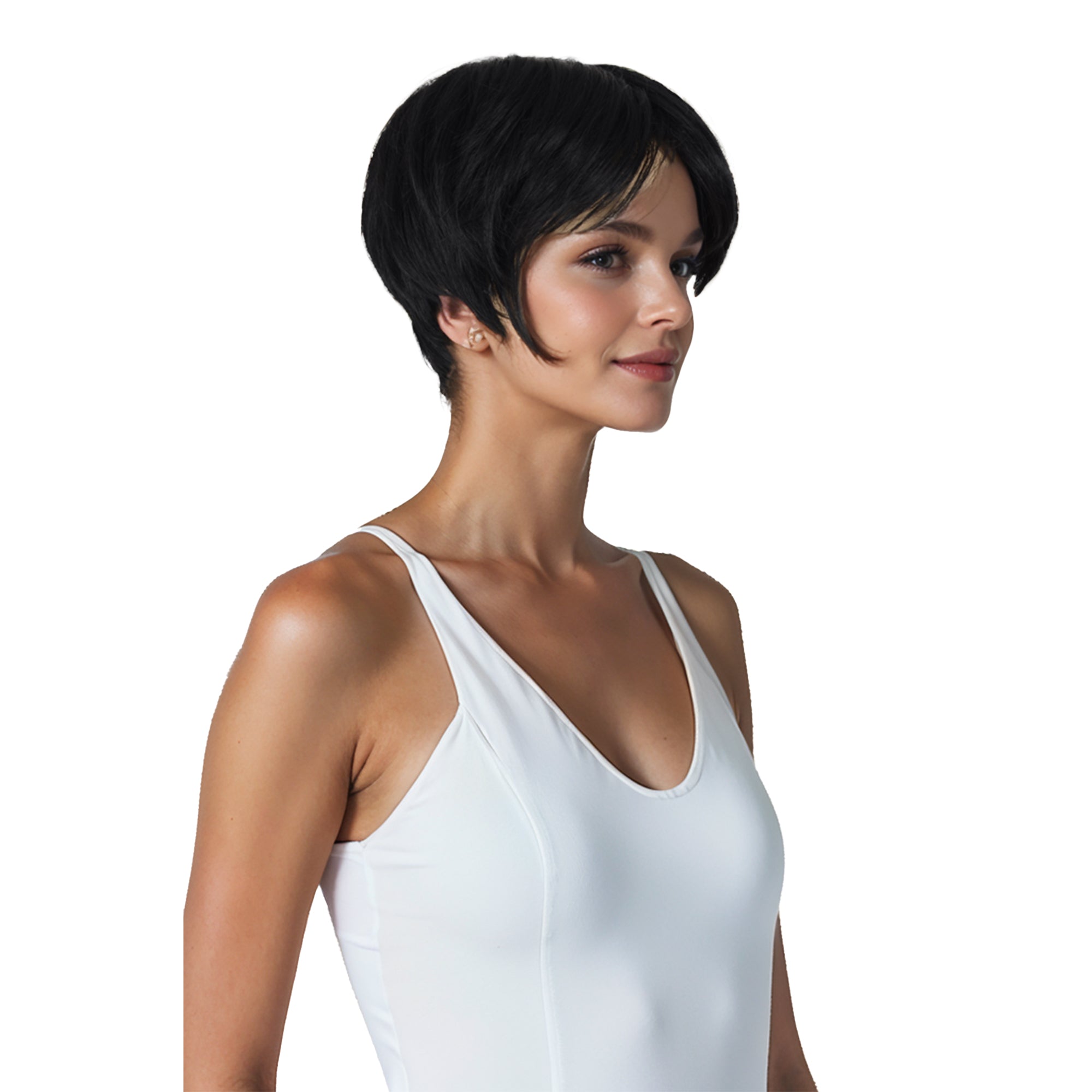 Alilang 11 Inch Short Layered Pixie Cut Wigs for Women Synthetic Layered Highlight Wigs with Bangs for Styling