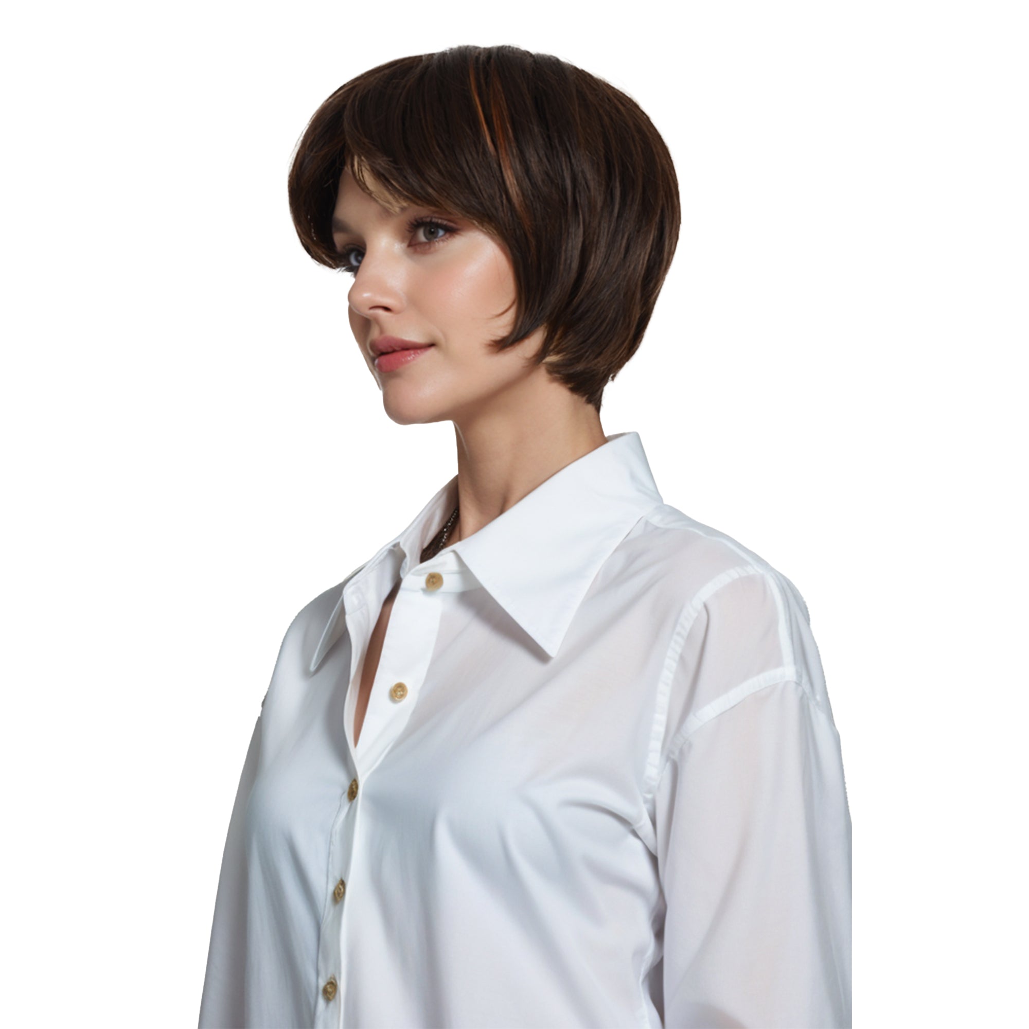 Alilang 11 Inch Short Layered Pixie Cut Wigs for Women Synthetic Layered Highlight Wigs with Bangs for Styling