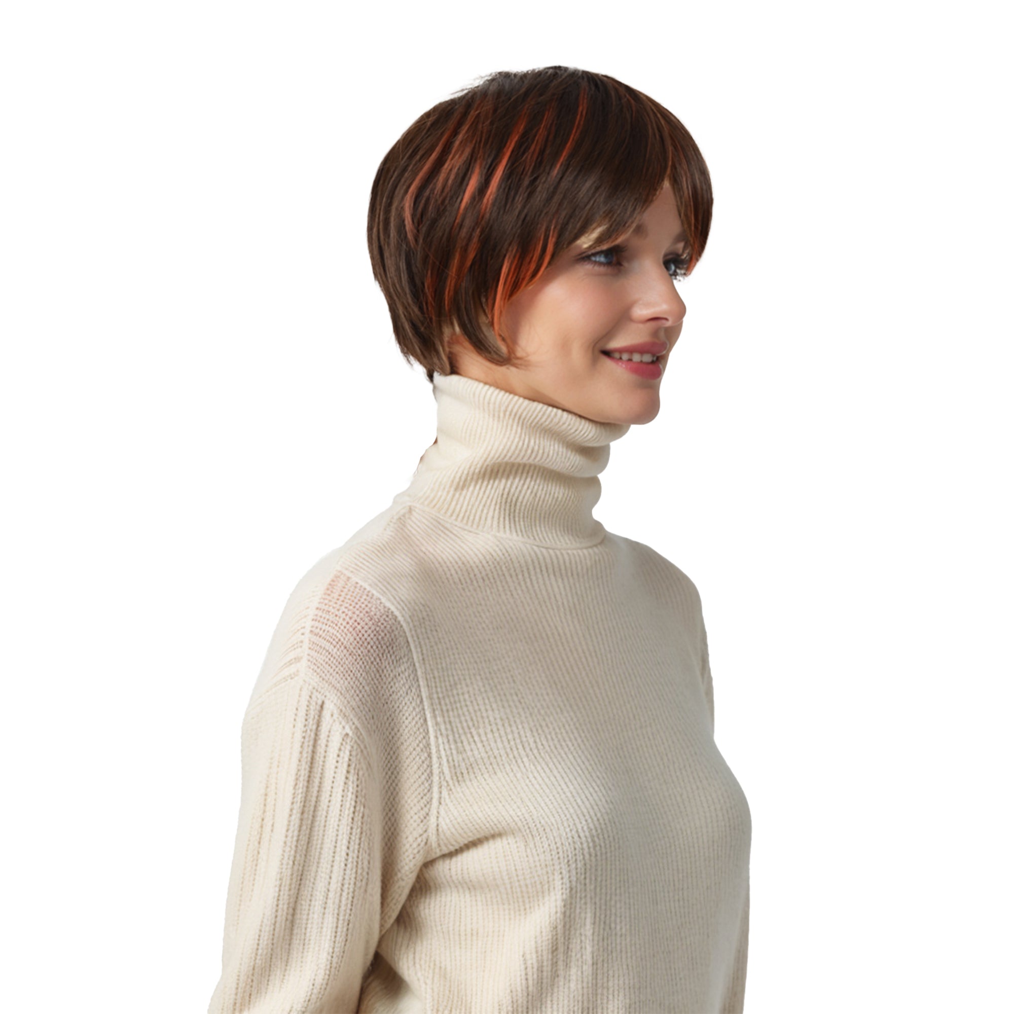 Alilang 11 Inch Short Layered Pixie Cut Wigs for Women Synthetic Layered Highlight Wigs with Bangs for Styling