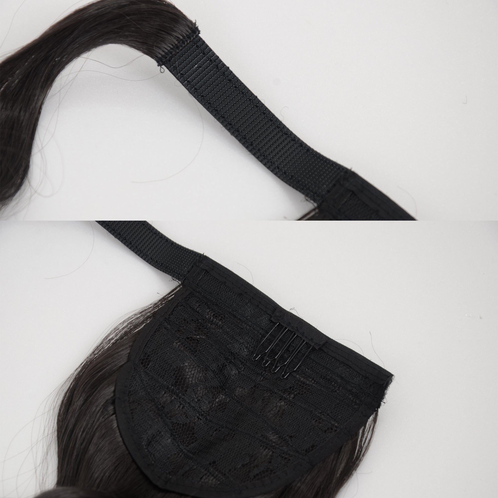 Alilang 22 Inch Long Curly Wrap Around Ponytail for Women Clip in Ponytail Hair Extensions Synthetic Brown Hair Pony Tails Hairpieces