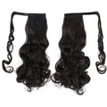 Alilang 22 Inch Long Curly Wrap Around Ponytail for Women Clip in Ponytail Hair Extensions Synthetic Brown Hair Pony Tails Hairpieces