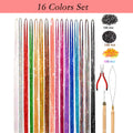 Alilang Sparkly Hair Tinsel Kit with 14/16/20 Colors and Installation Tools for Stylish Hair Extensions